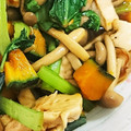 鈴宮蒼's cooksnap of when they made 鶏肉と南瓜と小松菜のオイスターソース炒め.