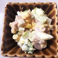 めいちママ＊'s cooksnap of when they made 子供に人気。ちんげん菜のクリーミーサラダ.