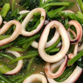 かなた！'s cooksnap of when they made いかとほうれん草の中華炒め.