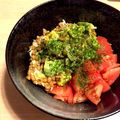 ladyaya928's cooksnap of when they made アボトマ納豆ちりめんじゃこ丼わさび醤油.