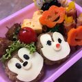 し〜〜ちゃん's cooksnap of when they made ツムツム☆キャラ弁☆遠足☆チップ デール.