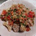 ユットン's cooksnap of when they made 野菜でヘルシー☆蒸し鶏トマト玉ねぎソース.