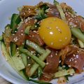 Ocean_ray's cooksnap of when they made スゴく簡単！即席生ハムユッケ！.