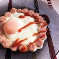 ※ぴーまん's cooksnap of when they made お花みたいなウィンナーの目玉焼き❤.
