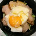 ☆momomama☆'s cooksnap of when they made 激ウマ！豚ばらチャーシュー丼✿温玉のっけ.