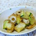 クックI7I5L1☆'s cooksnap of when they made ズッキーニとちくわマスタード炒め物.