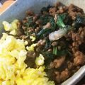 Nat728's cooksnap of when they made ご飯によく合う！ほうれん草と挽き肉炒め.