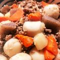lisakohiro's cooksnap of when they made 牛肉と里芋と蓮根のほっこり煮.