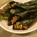 クマちー's cooksnap of when they made 塩酒粕万能ネギ油で＊パリとろ納豆磯部焼き.