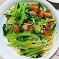 櫻田音羽's cooksnap of when they made 小松菜とウインナーのパスタ.