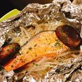 ☆糖質減らしてます☆'s cooksnap of when they made フライパンで！塩鮭のレモンホイル蒸し.