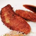 JATIS's cooksnap of when they made 筋取り裏技有り^^♪マヨ衣のササミカツ♡.