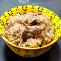 aco314's cooksnap of when they made さんまといろいろきのこの炊き込みご飯.