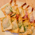 まやチャン's cooksnap of when they made *エビと大葉のぺったんこ揚げ*.