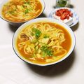 めみたん☆'s cooksnap of when they made ★★得○風チキンカレーうどん★★.