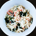 チョコママ★'s cooksnap of when they made エノキとワカメのワサマヨ和え★レンジで♪.