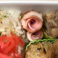 marica猫's cooksnap of when they made ハム＆ちくわで　お弁当箱に✿お花畑✿.