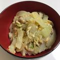 まゆまルイ's cooksnap of when they made 白菜と豚肉のガリバタ丼.
