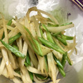 梅乃花おり's cooksnap of when they made 大根の皮と葉っぱのわさび風味炒め♪.
