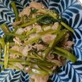 クックYGOW8U☆'s cooksnap of when they made めんつゆで簡単·空心菜と豚肉の炒め物.