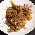 Kats_001's cooksnap of when they made 大葉が決め手！豚、山芋、ごぼうの甘辛炒め.
