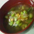 柑様まま's cooksnap of when they made 白葱とコーン・枝豆のコンソメスープ.