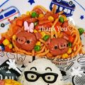 Ｋotonosuke's cooksnap of when they made 幼稚園のお弁当　簡単焼きそばでナポリタン.