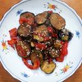 プラハの街並み's cooksnap of when they made 茄子とパプリカの酢醤油炒め.
