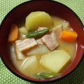 ☆くらこ☆'s cooksnap of when they made ベーコンと野菜のお味噌汁.