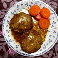 ななママなみ's cooksnap of when they made 簡単、時短、煮込みハンバーグ！.