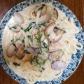 クックM9ICD3☆'s cooksnap of when they made 鮭と水菜のクリームパスタ.