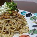 ダイナマイト漆黒's cooksnap of when they made 簡単！コンロ不使用！納豆ゆかりパスタ.