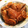 umi☆neco's cooksnap of when they made お酢で旨い！☆手羽先とレンコンの炒め煮.