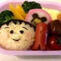 りぃ～ちゃんママ's cooksnap of when they made キャラ弁 まるちゃん ちびまる子ちゃん.
