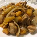 ゆまる★'s cooksnap of when they made さつまいもと鶏モモ肉のピリ辛炒め.