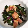ももちゃんパンダ's cooksnap of when they made つるむらさきとベーコンのピリ辛中華炒め.
