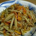 よし33☆'s cooksnap of when they made ☆ごぼうのきんぴら豚肉と白滝入り☆お弁当.