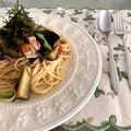 RIEK♡K♡'s cooksnap of when they made 簡単☆ナスとトマトと小松菜の和風パスタ.