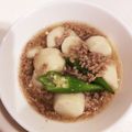 caruga's cooksnap of when they made 10分で料亭風オクラとさといものあんかけ.