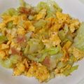 creeeampan's cooksnap of when they made 春キャベツとベーコンの卵炒め♪.