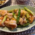 おぐにゃんこ's cooksnap of when they made 美味♡海老とアスパラの卵炒め.