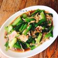 」りふ's cooksnap of when they made 小松菜ベーコンのオイスター炒め.