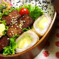 ケロらぶ's cooksnap of when they made 豚薄切り肉のさつまいもとチーズの肉巻き.