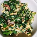 ☆アンシェル☆'s cooksnap of when they made セロリ（葉）とベーコンの卵炒め.