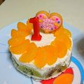 クックCYD6O1☆'s cooksnap of when they made 1歳 卵なしレアチーズの誕生日ケーキ.