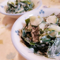fu♪♪'s cooksnap of when they made きゅうりとワカメのマヨわさび和え♪.