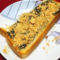 nosso's cooksnap of when they made サクサク香ばし♪チョコ胡麻きなこトースト.