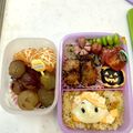 tomonaba's cooksnap of when they made キャラ弁♡ラプンツェル♡ツムツム風.