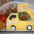 3mamakuma's cooksnap of when they made キャラ弁☆高所作業車弁当☆.