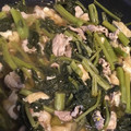 めろんそーだ☆'s cooksnap of when they made 小松菜と豚肉と油揚げの味噌炒め.
